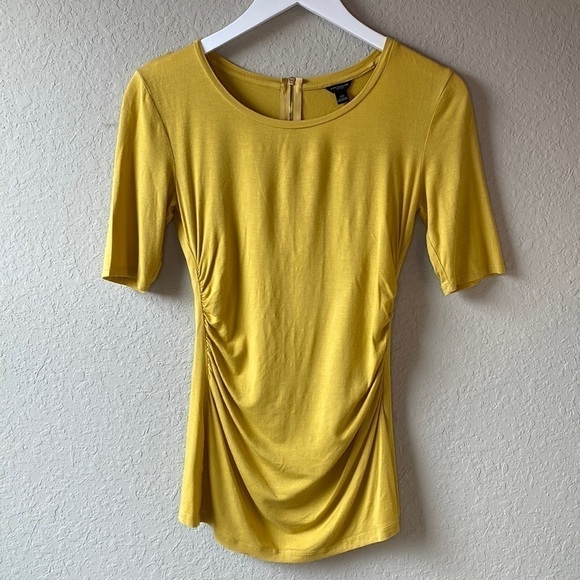 Ann Taylor Short Sleeve Gathered Tee Size XS - Picture 1 of 11
